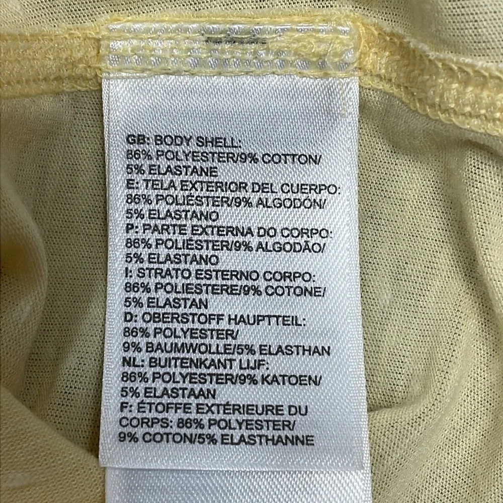 The North Face V-Neck Slub Cap Sleeve Tee Yellow M - Picture 9 of 12
